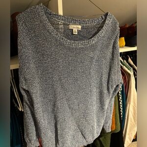 Blue knit sweater